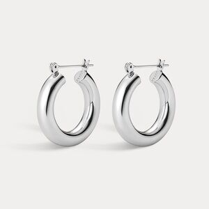Luv Aj Baby Amalfi Tube Hoops - Silver
